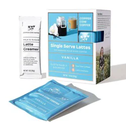 Copper Cow Coffee Vanilla Dark Roast Latte Pour Over Kit - 7.4 oz