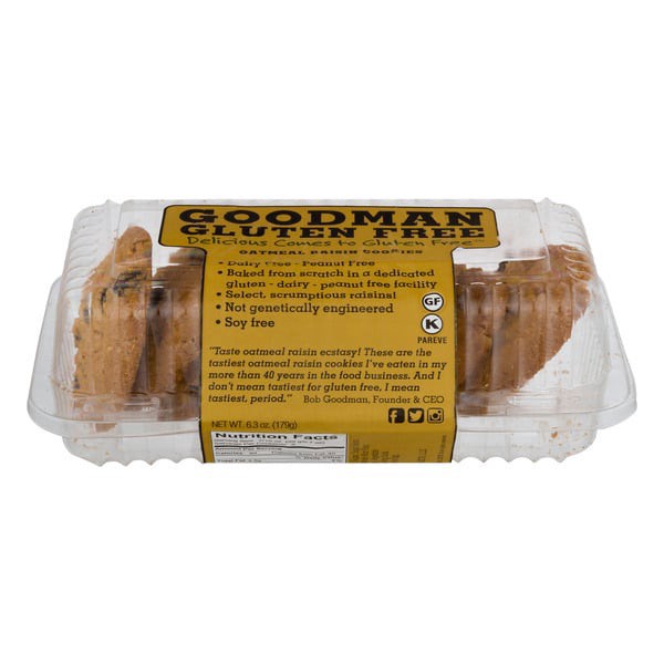slide 1 of 1, Goodman's Gluten Free Oatmeal Raisin Cookies, 6.3 oz
