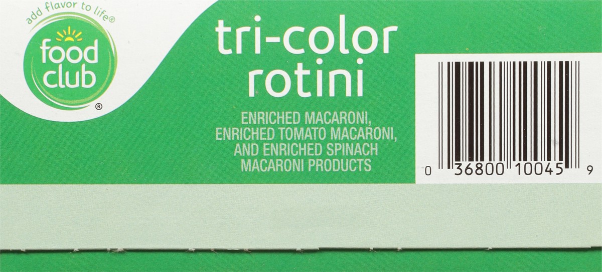 slide 7 of 9, Food Club Tri-Color Rotini 12 oz, 12 oz