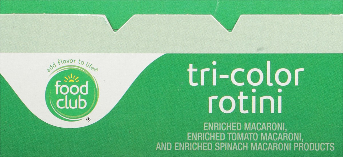 slide 4 of 9, Food Club Tri-Color Rotini 12 oz, 12 oz