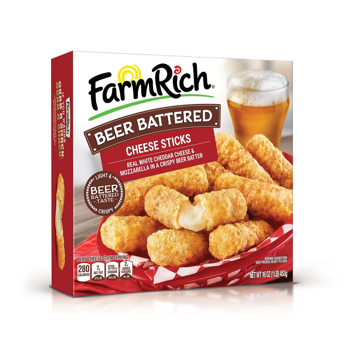 slide 1 of 5, Farm Rich Budweiser beer battered cheese sticks, 16 oz