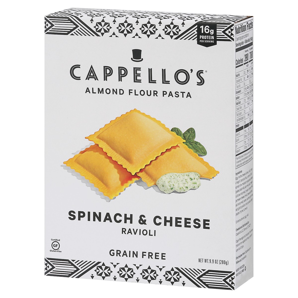slide 7 of 9, Cappello's Spinach & Cheese Ravioli 9.9 oz, 9.9 oz