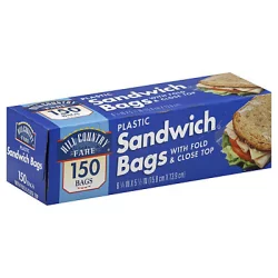 Hill Country Fare Double Zipper Sandwich Bags