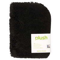 slide 3 of 5, Mohawk Plush Bath Rug, Black, 17 in x 24 in
