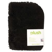 slide 2 of 5, Mohawk Plush Bath Rug, Black, 17 in x 24 in