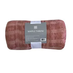 HD Designs® Rolled Waffle Throw Pink