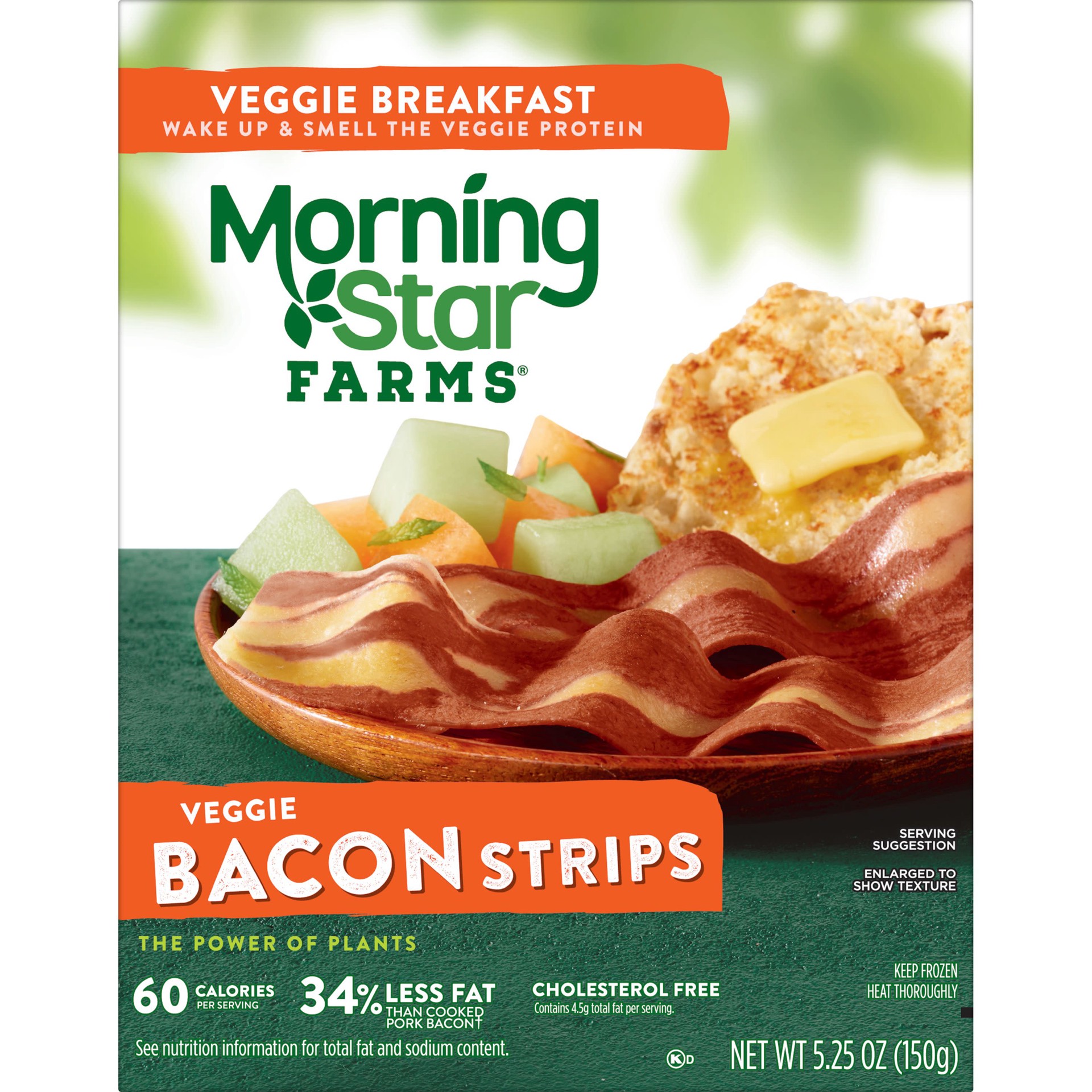 slide 1 of 11, MorningStar Farms Veggie Breakfast Meatless Bacon Strips, Original, 5.25 oz, Frozen, 5.25 oz