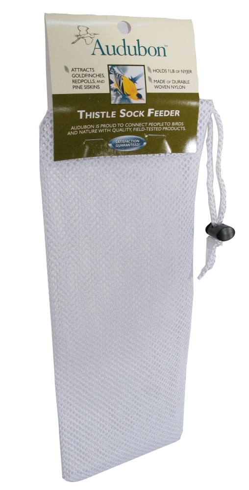 slide 1 of 1, Audubon Park Thistle Sock Bird Feeder White, 1 ct