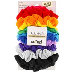 Scünci Interlock Scrunchies, 12 Count