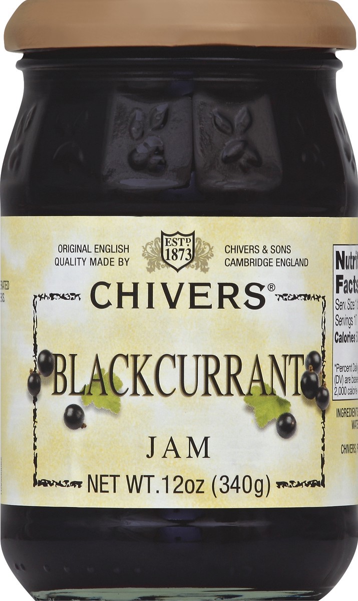 slide 2 of 2, Chiver's Blackcurrant Jam, 12 oz