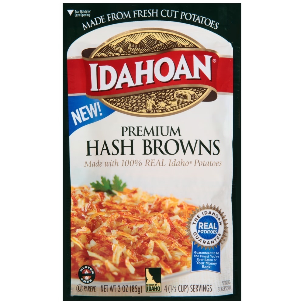 slide 1 of 6, Idahoan Premium Hashbrowns, 3 oz