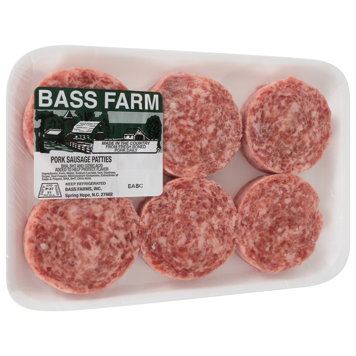 slide 7 of 9, Bass Farm Pork Sausage Patties 1 ea, 1 ct