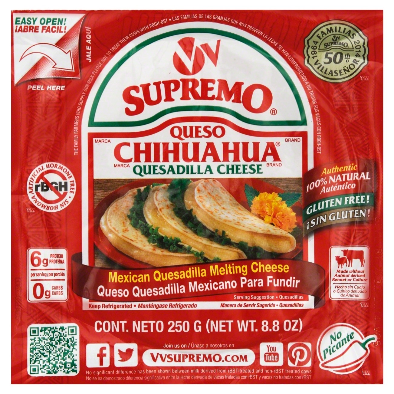 VV Supremo Queso Chihuahua Chunk Cheese 8.82 oz Shipt