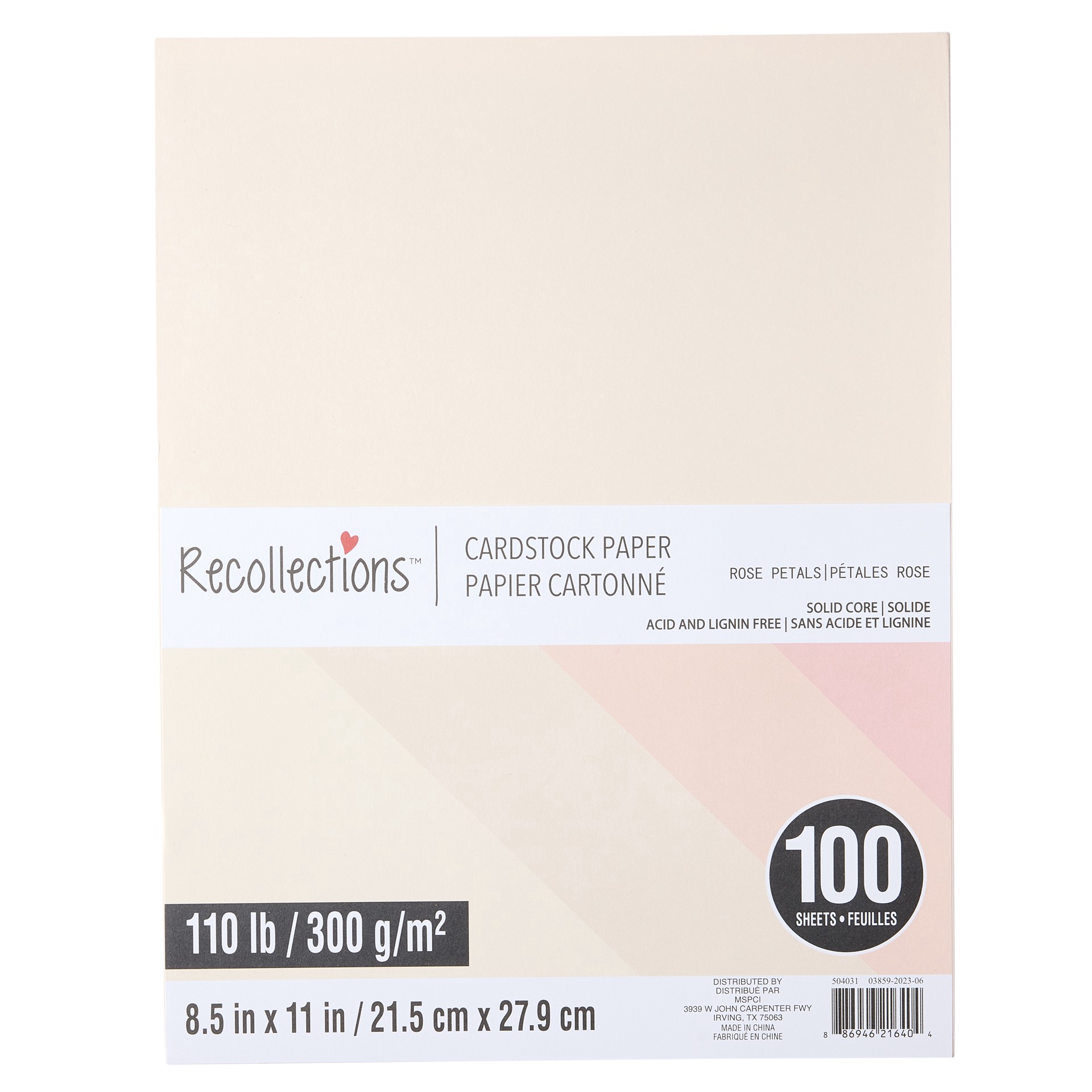 slide 4 of 4, Rose Petals 8.5" X 11" Cardstock Paper By Recollections, 100 Sheets, 8.5 in x 11 in