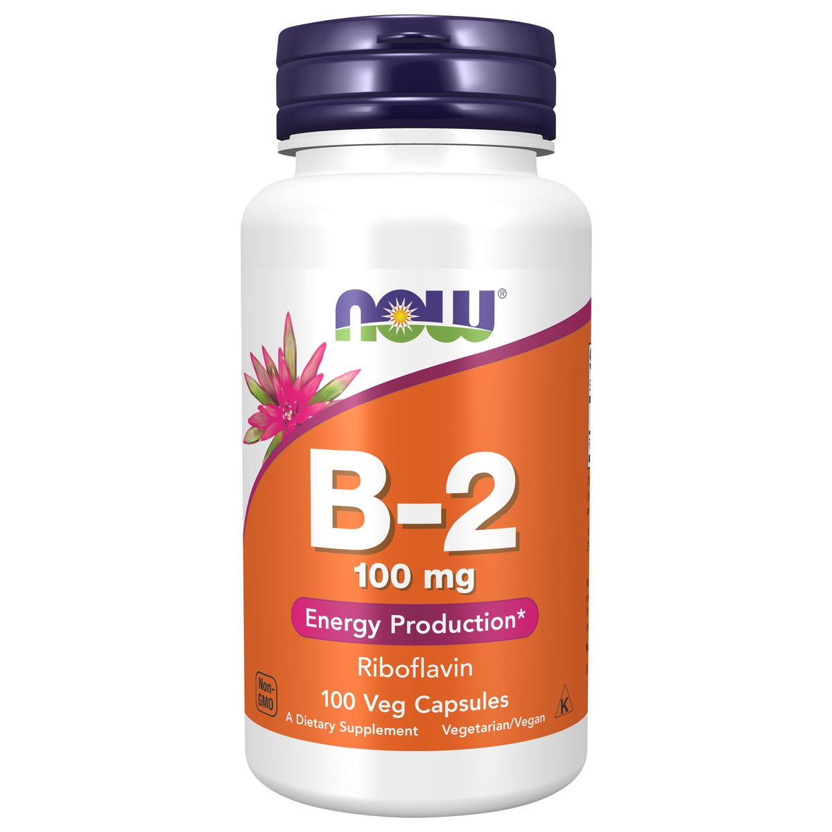 slide 1 of 9, NOW Vitamin B-2 100 mg - 100 Veg Capsules, 100 ct