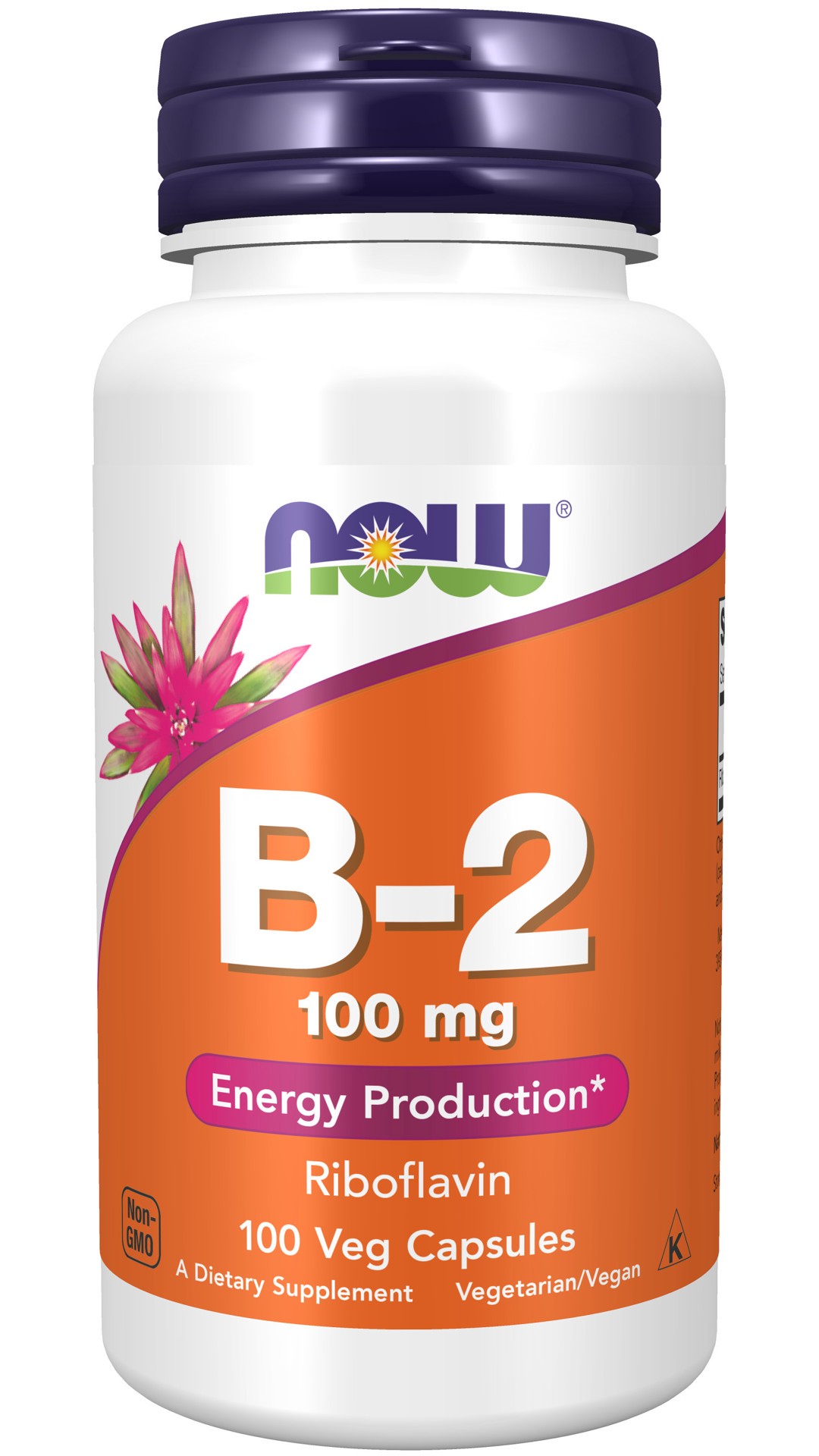 slide 1 of 9, NOW Vitamin B-2 100 mg - 100 Veg Capsules, 100 ct