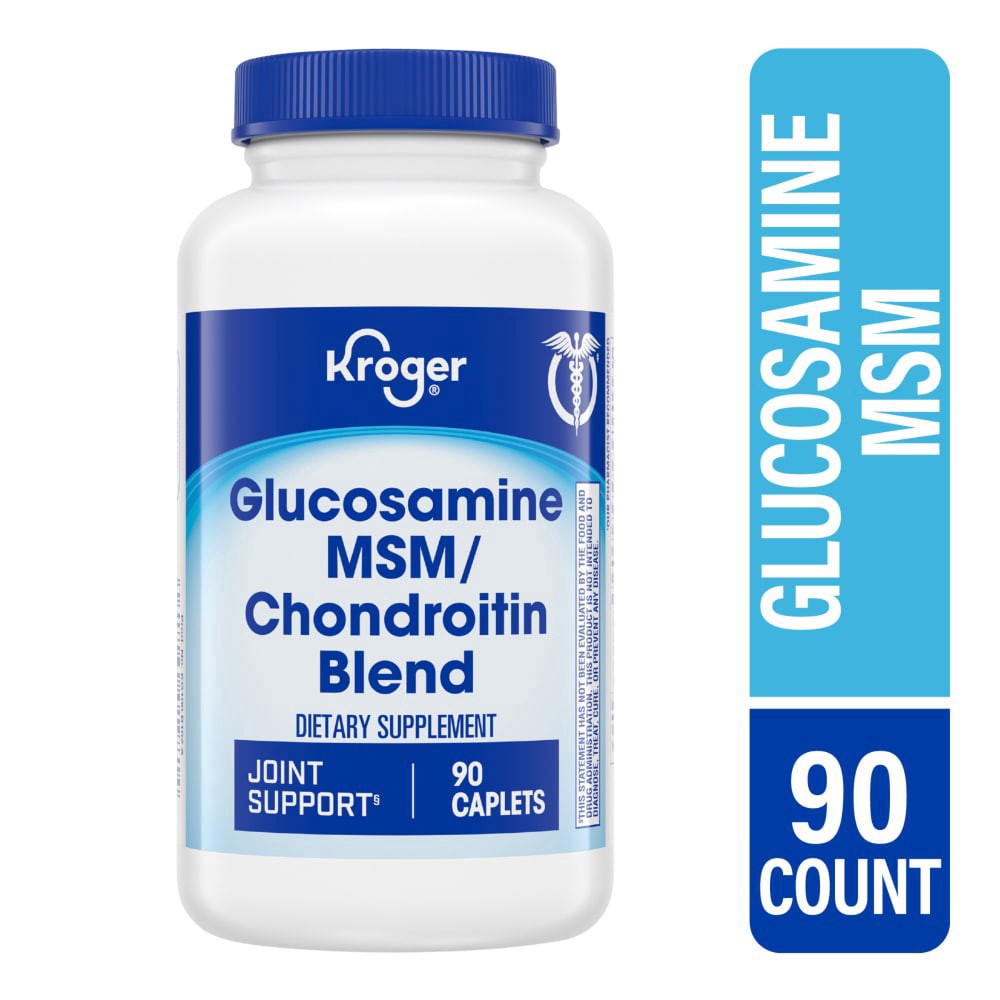slide 2 of 3, Kroger Glucosamine Msm/Chondroitin Blend Caplets, 90 ct