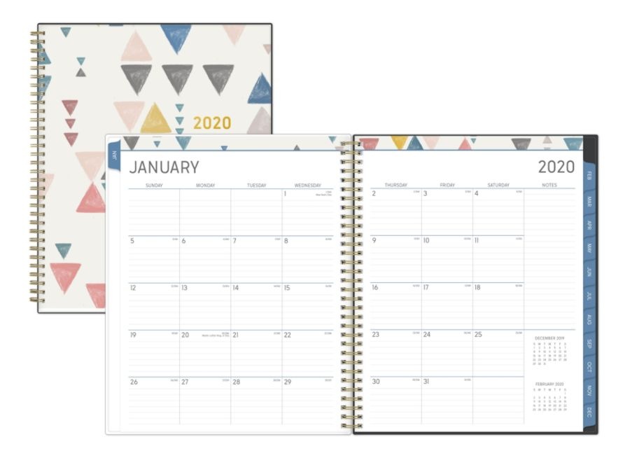 slide 2 of 4, Blue Sky Capitola Weekly/Monthly Wirebound Planner, 8-1/2'' X 11'', Multicolor, January To December 2020, 115571, 1 ct