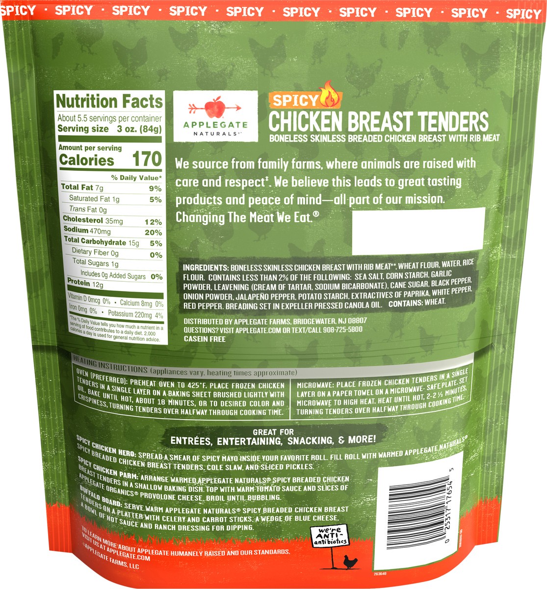 slide 3 of 7, Applegate Breast Tenders, 16 oz