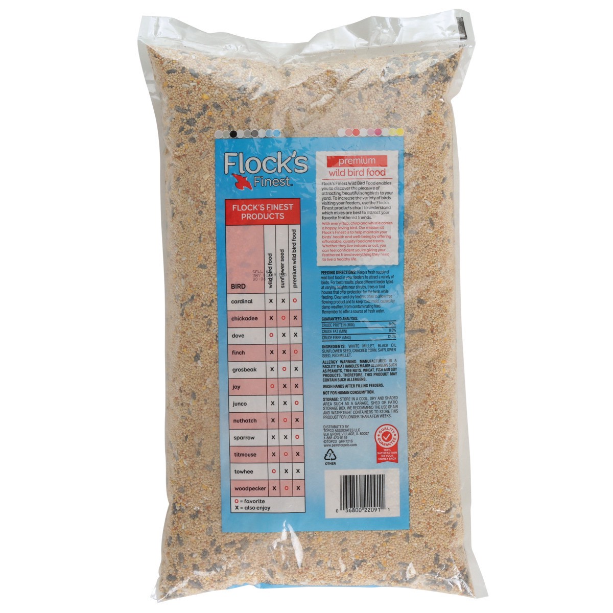 slide 9 of 12, Flock's Finest Premium Wild Bird Food, 10 lb