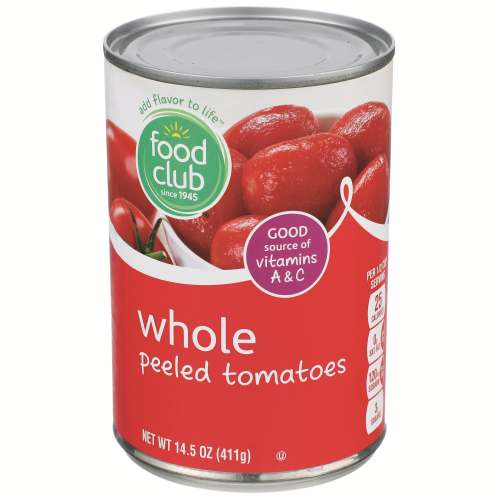 slide 1 of 1, Food Club Tomatoes Can Whole Peeled, 14.5 oz