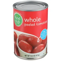 Food Club Whole Peeled Tomatoes Can