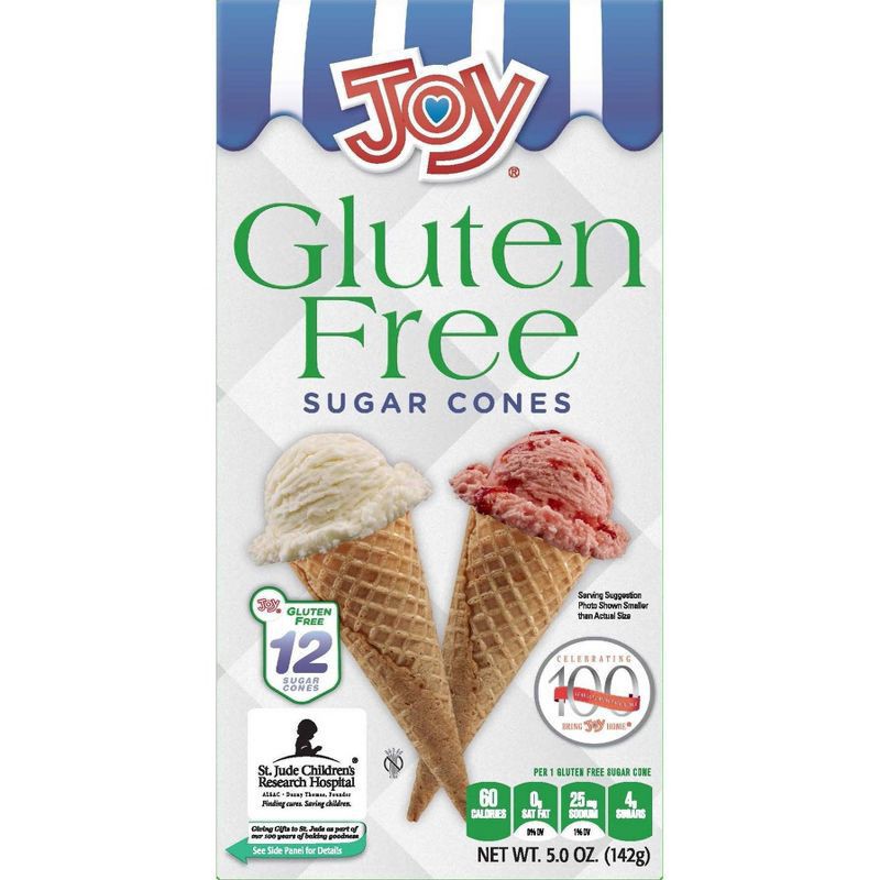 slide 1 of 9, Joy Gluten Free Sugar Cones 12 ea, 12 ct