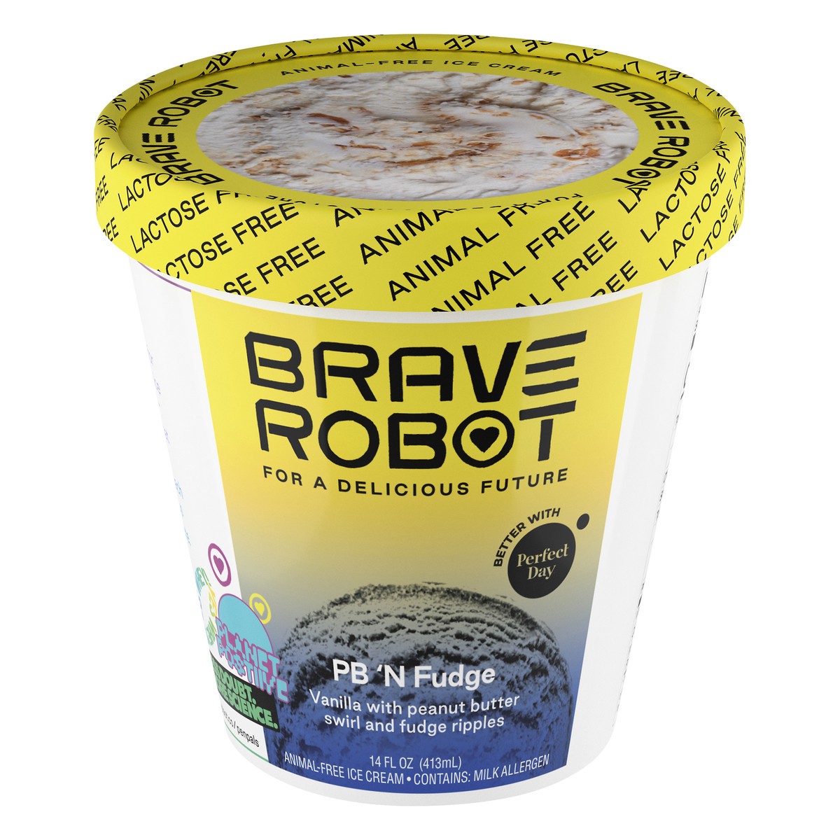 slide 1 of 7, Brave Robot Ice Cream, 14 oz