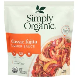 Simply Organic Classic Fajita Simmer Sauce 8.00 oz