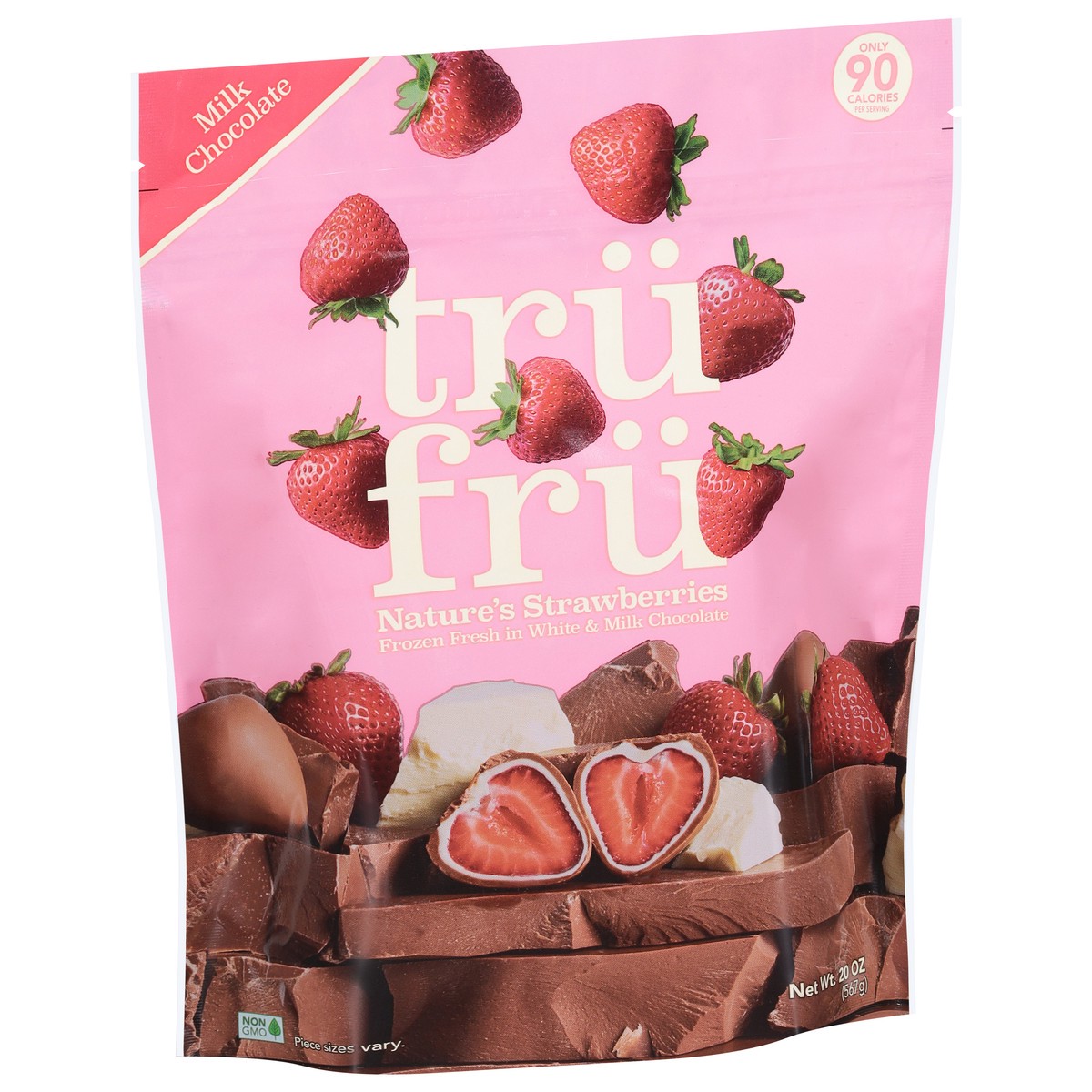 slide 2 of 9, Tru Fru Milk Chocolate Nature's Strawberries 20 oz, 20 oz