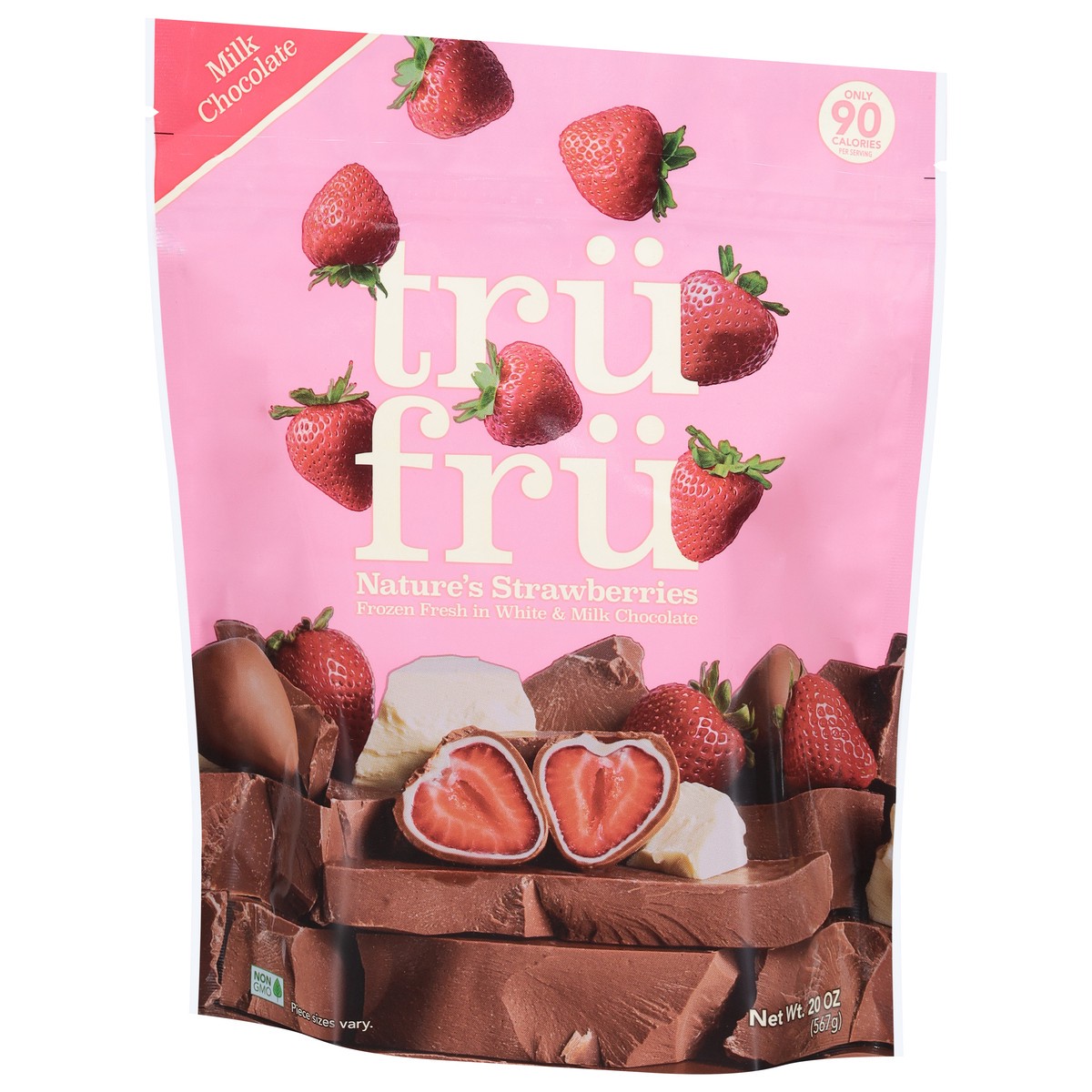slide 9 of 9, Tru Fru Milk Chocolate Nature's Strawberries 20 oz, 20 oz