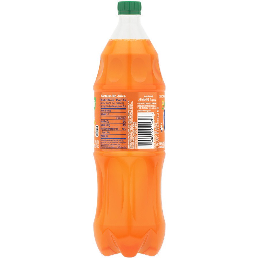slide 2 of 5, Fanta Orange Soda Fruit Flavored Soft Drink, 1.25 Liters, 42.20 fl oz