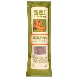Short Creek Farm Medium Siciliano Dry Salami with Citrus Zest & Toasted Fennel 5 oz