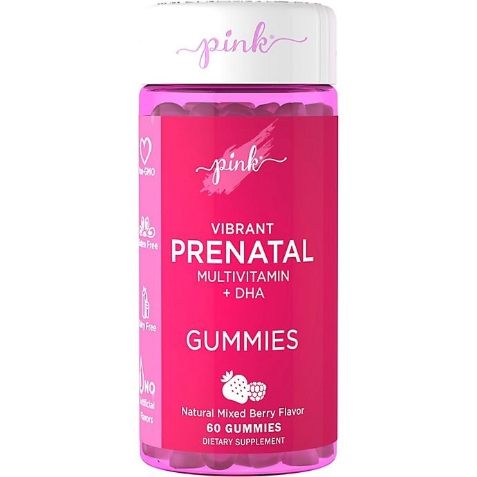 Pink Prenatal Multivitamin + DHA Gummies 60 ct Shipt