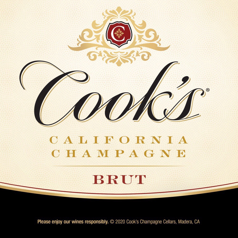 slide 4 of 7, Cook's California Champagne Brut White Sparkling Wine, 4 pk 187 mL Mini Bottles, 25.28 fl. oz