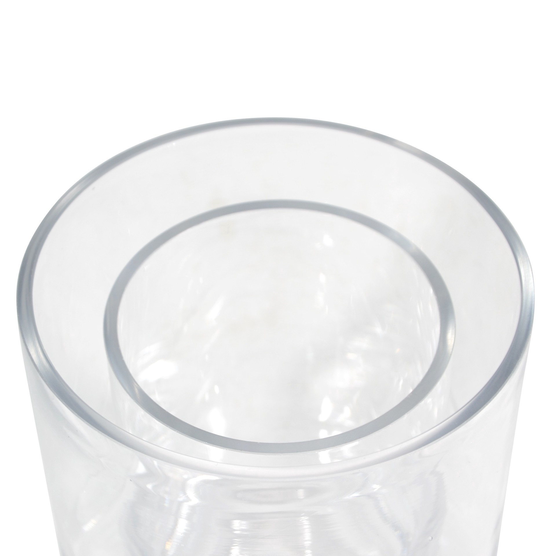 slide 2 of 4, 8" Double Wall Glass Cylinder Vase By Ashland, 8 in