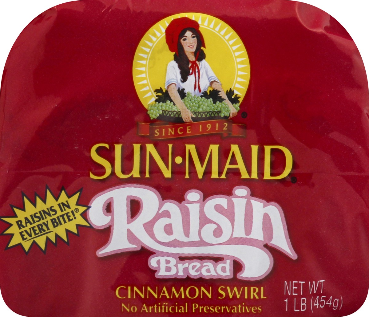 slide 7 of 9, Sun-Maid Cinnamon Swirl Raisin Bread 16 oz, 16 oz