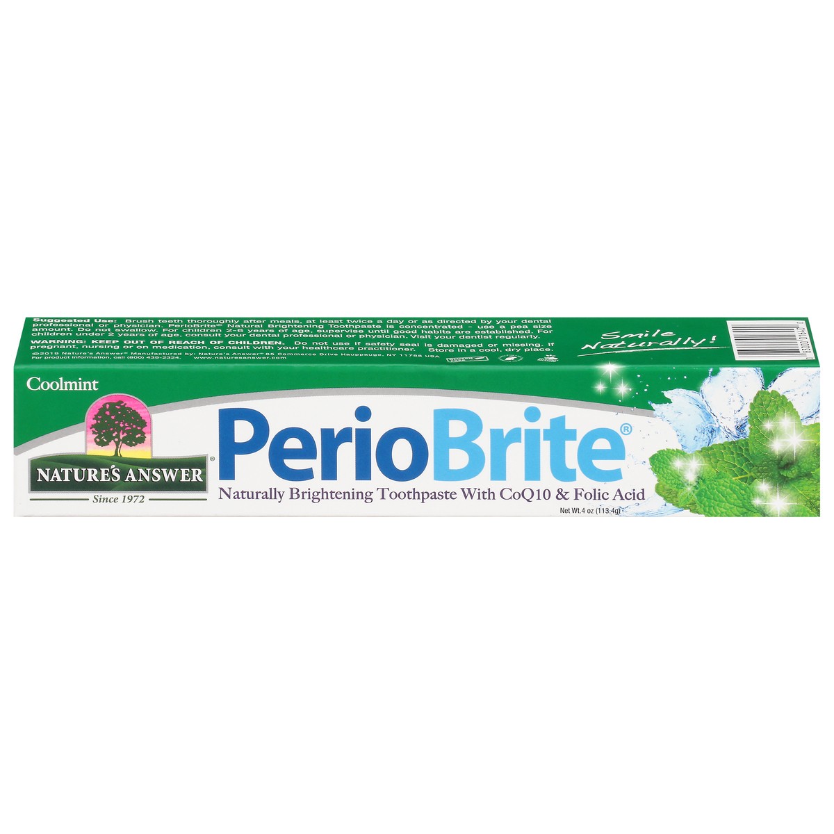slide 1 of 9, Nature's Answer Periobrite Toothpaste, Cool Mint, 4 oz