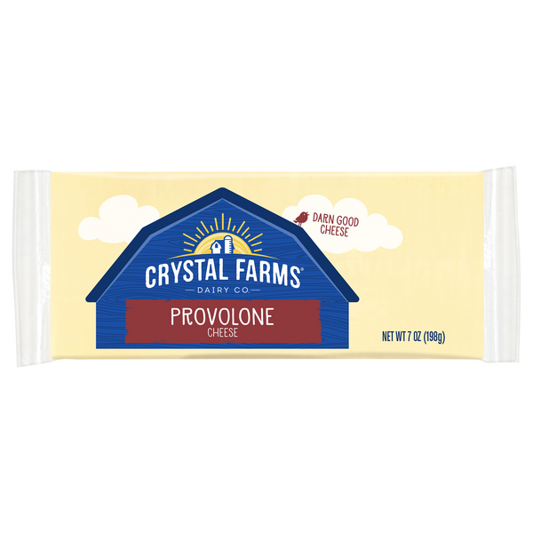 slide 1 of 1, Crystal Farms Cheese, Provolone, 7 oz
