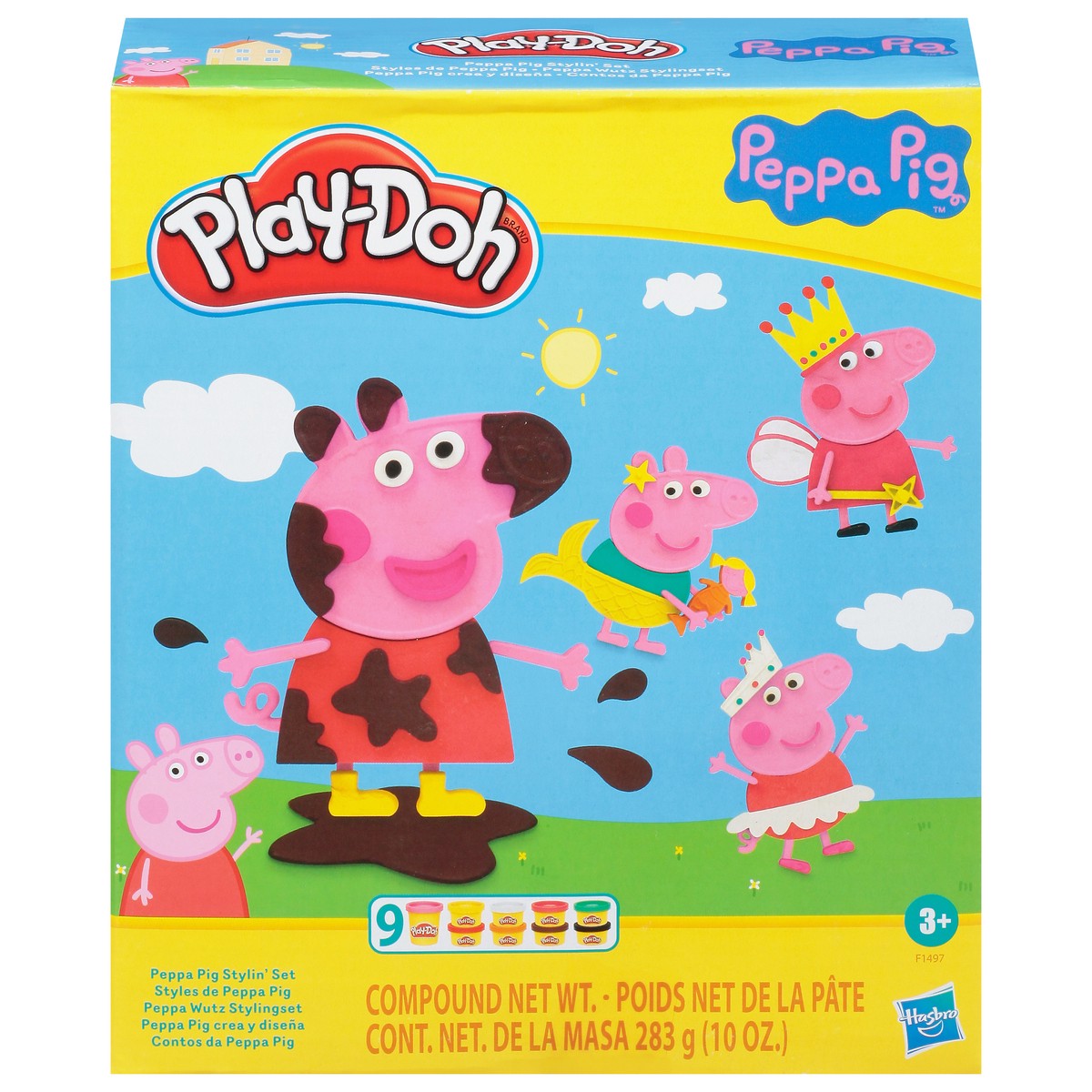 slide 1 of 13, Play-Doh Peppa Pig Stylin' Set 9 10 oz, 10 oz