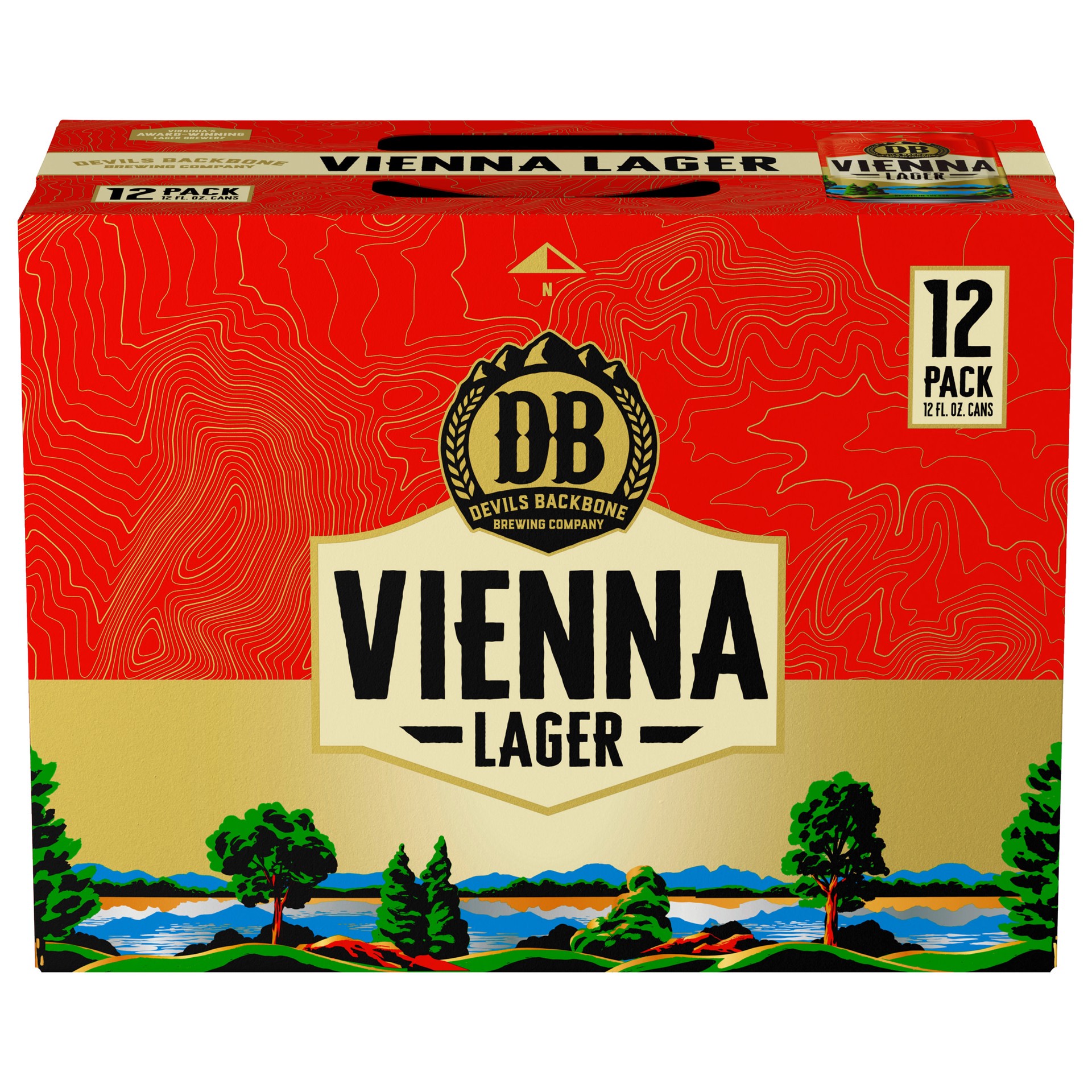 slide 3 of 3, Devils Backbone Brewing Company Vienna Lager Craft Beer, 12 Pack 12 fl oz Cans, 144 fl oz