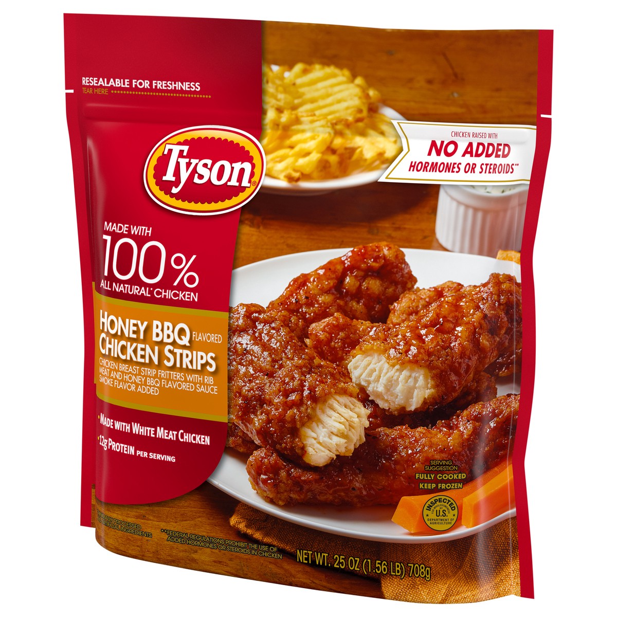 slide 3 of 6, Tyson Honey BBQ Chicken Strips - Frozen - 25oz, 25 oz