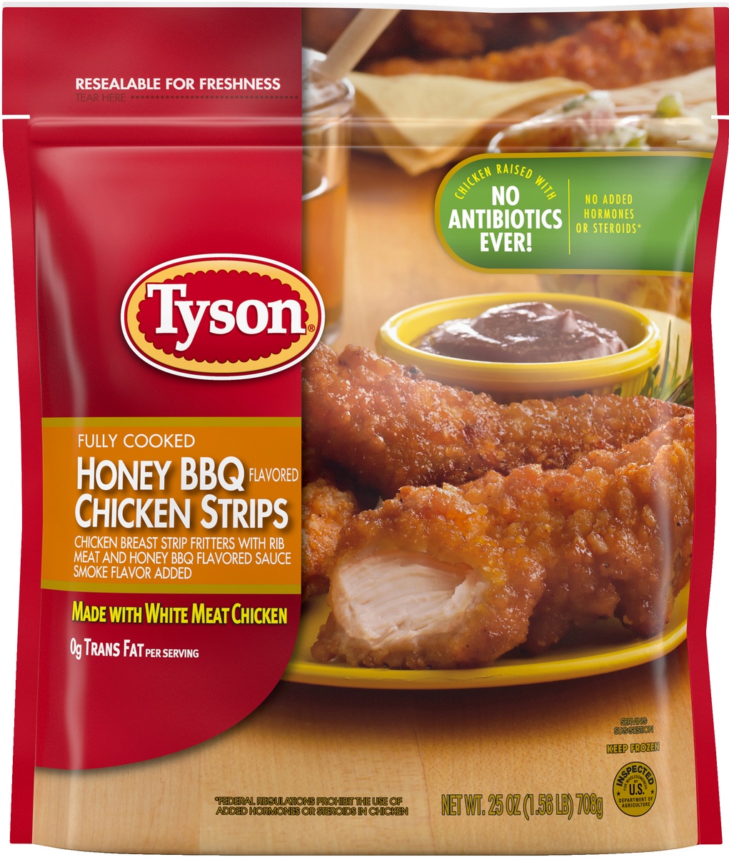 Tyson Fully Cooked Honey BBQ Chicken Strips 25 oz | Shipt