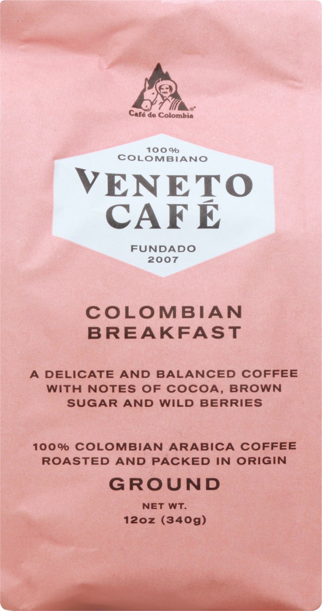 slide 3 of 12, Veneto Cafe Colombian Breakfast Ground Coffee 12 oz, 12 oz