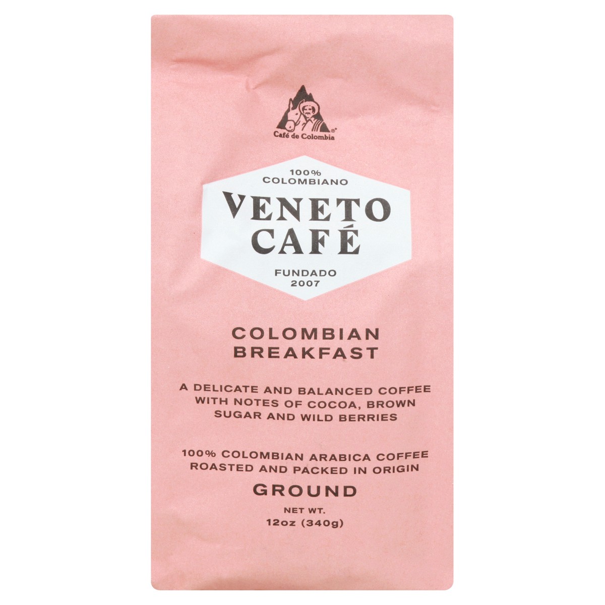 slide 1 of 12, Veneto Cafe Colombian Breakfast Ground Coffee 12 oz, 12 oz