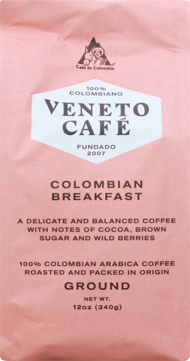 slide 1 of 12, Veneto Cafe Colombian Breakfast Ground Coffee - 12 oz, 12 oz