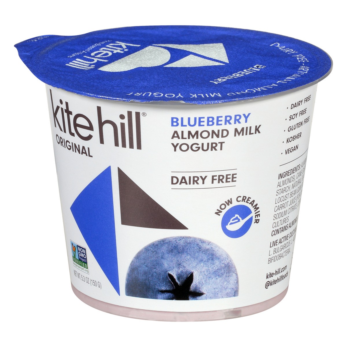 slide 3 of 9, Kite Hill Blueberry Almond Milk Yogurt, 5.3 oz