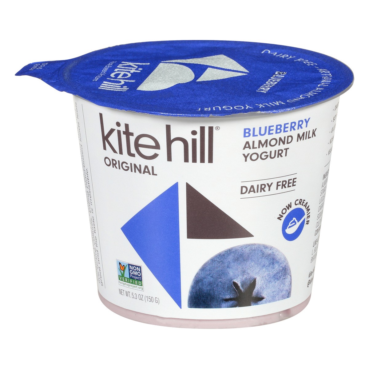 slide 1 of 9, Kite Hill Blueberry Almond Milk Yogurt, 5.3 oz