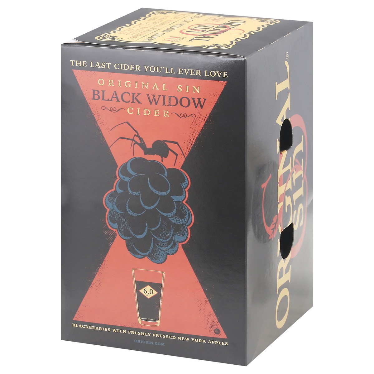 slide 3 of 9, Original Sin Black Widow Cider 6 - 12 oz Cans, 6 ct