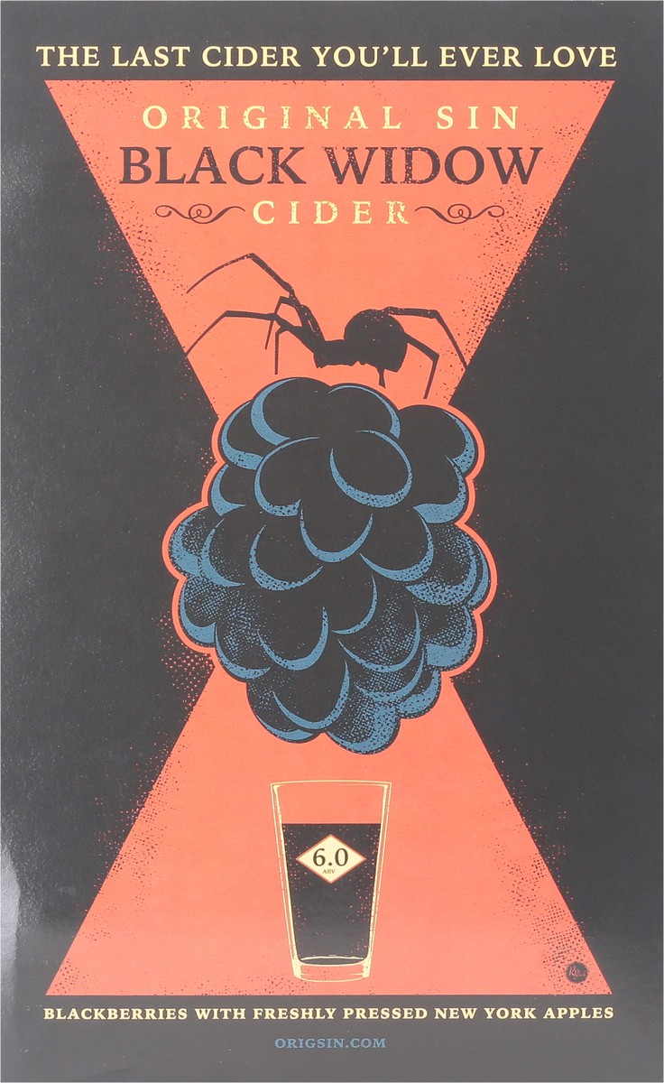 slide 3 of 9, Original Sin Black Widow Cider 6 - 12 oz Cans, 6 ct